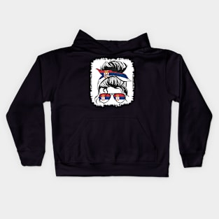 Serbia Flag Girls Serbian Girl Kids Kids Hoodie